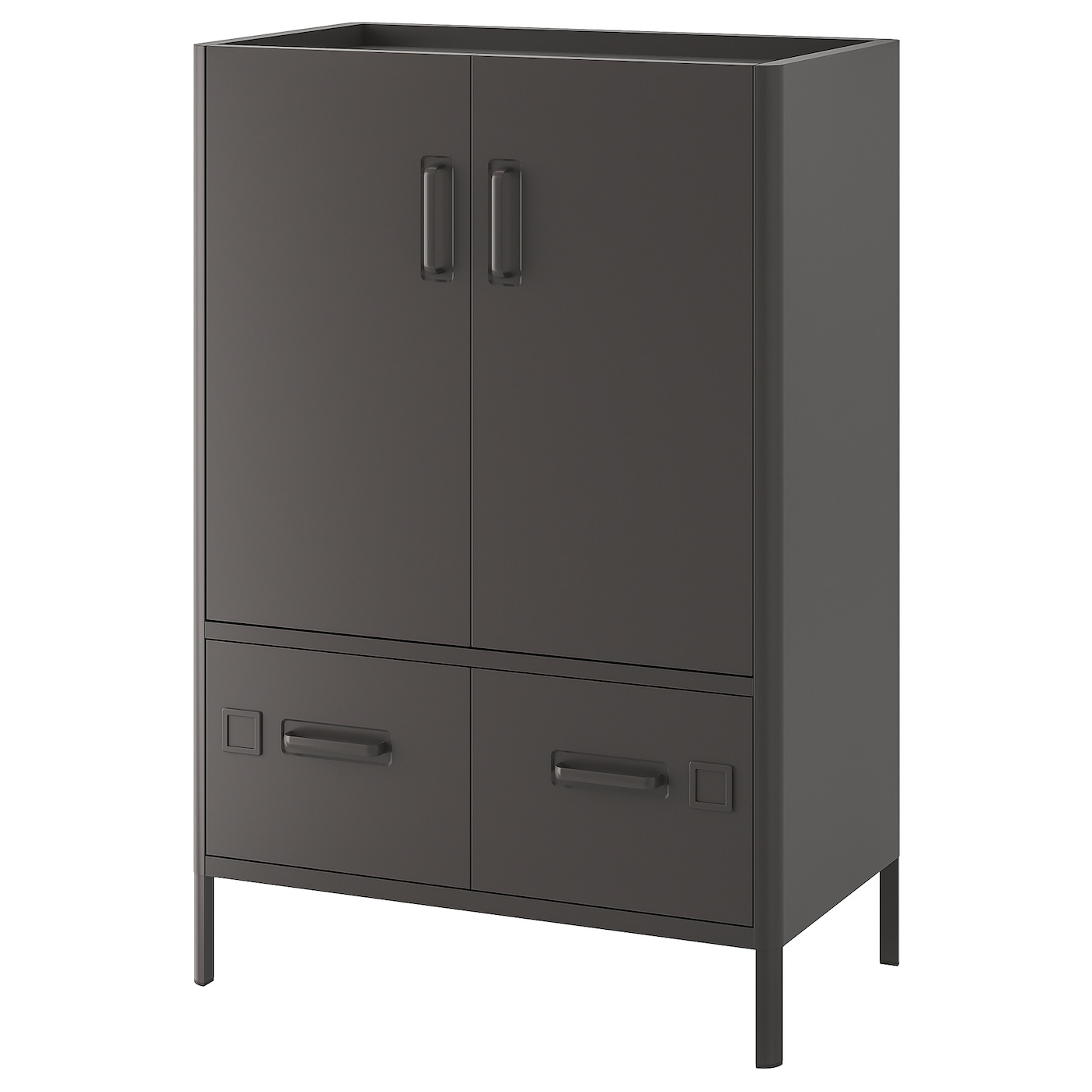 Офисный шкаф - IKEA IDÅSEN/IDASEN, темно-серый, 80x47x119 см, ИДОСЕН ИКЕА