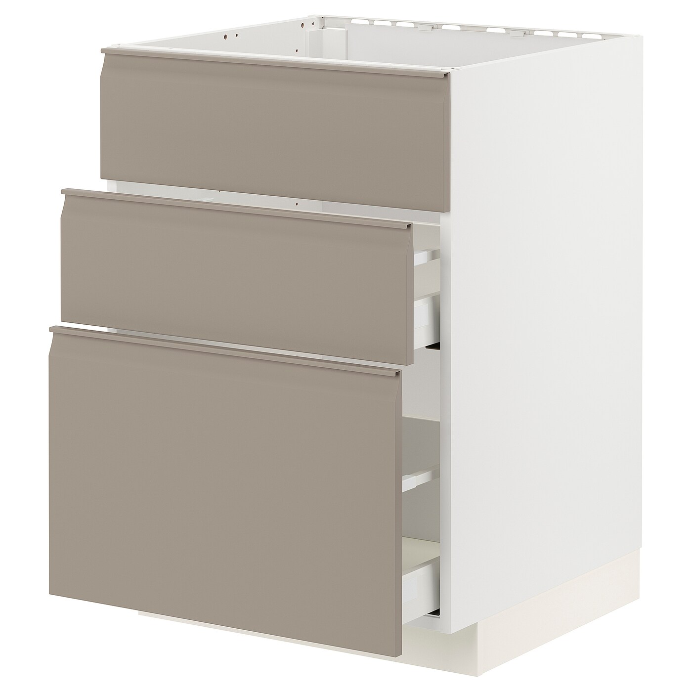 Напольный кухонный шкаф  - IKEA METOD MAXIMERA, 88x61,6x60см, белый/темно-бежевый, МЕТОД МАКСИМЕРА ИКЕА