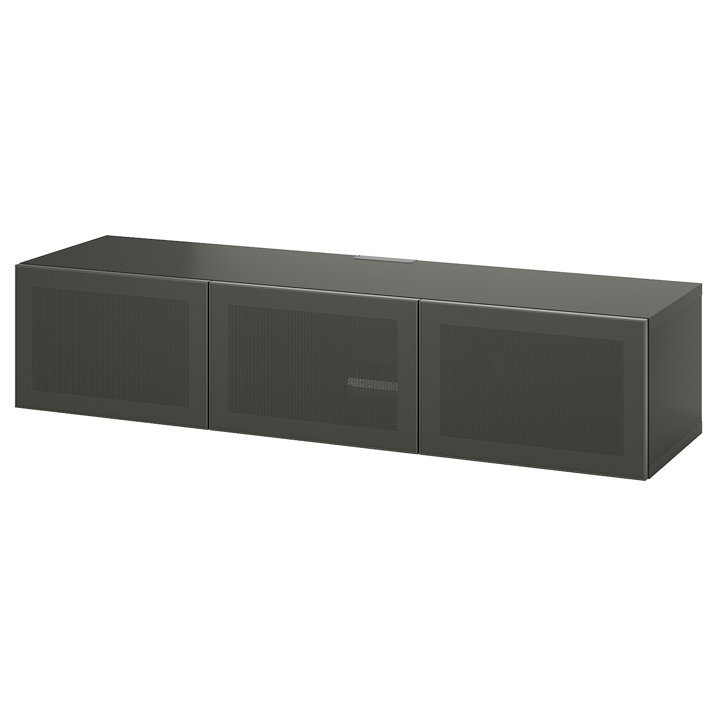 Тумба под ТВ с дверцами - IKEA BESTÅ/BESTA/БЕСТО ИКЕА, 42х38х180 см, черный