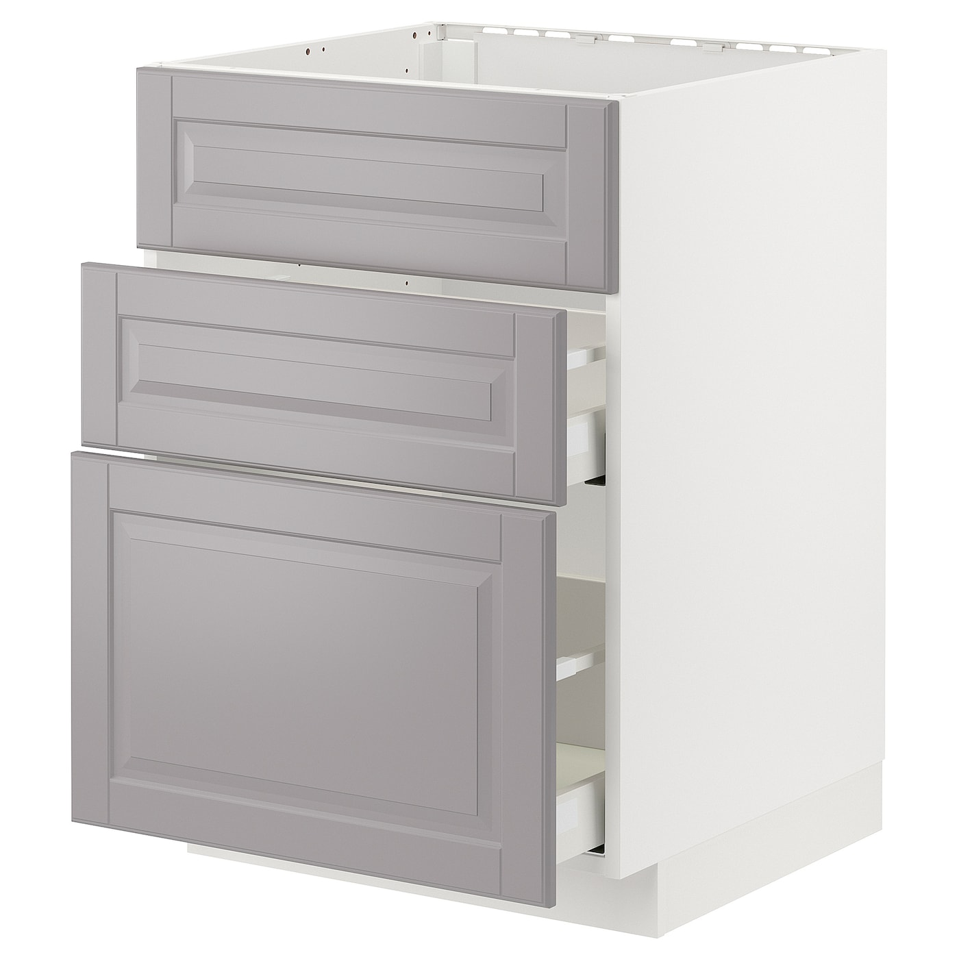 Напольный шкаф - IKEA METOD MAXIMERA, 80x62x60см, белый/серый, МЕТОД МАКСИМЕРА ИКЕА
