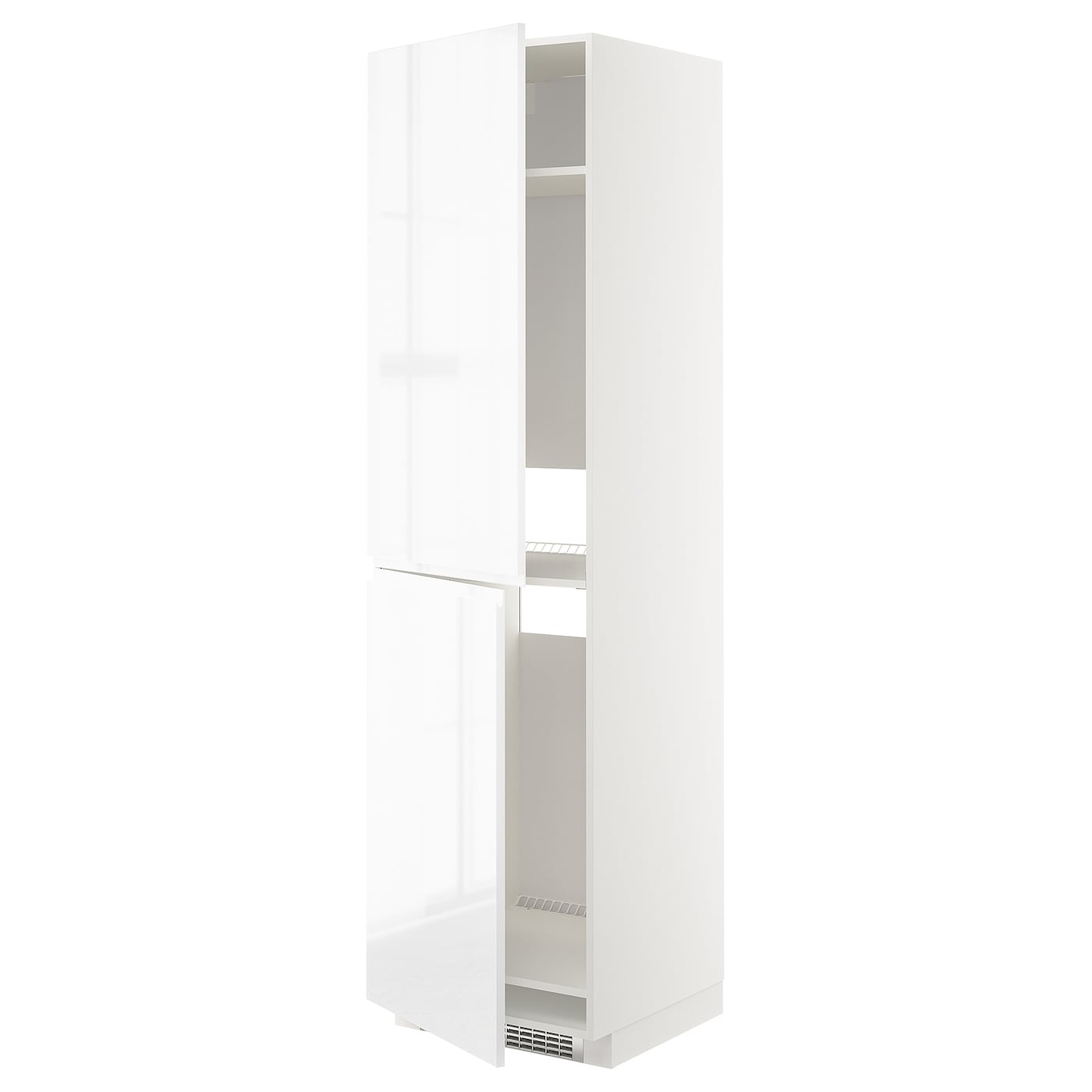Высокий кухонный шкаф - IKEA METOD/МЕТОД ИКЕА, 220х60х60 см, белый глянцевый
