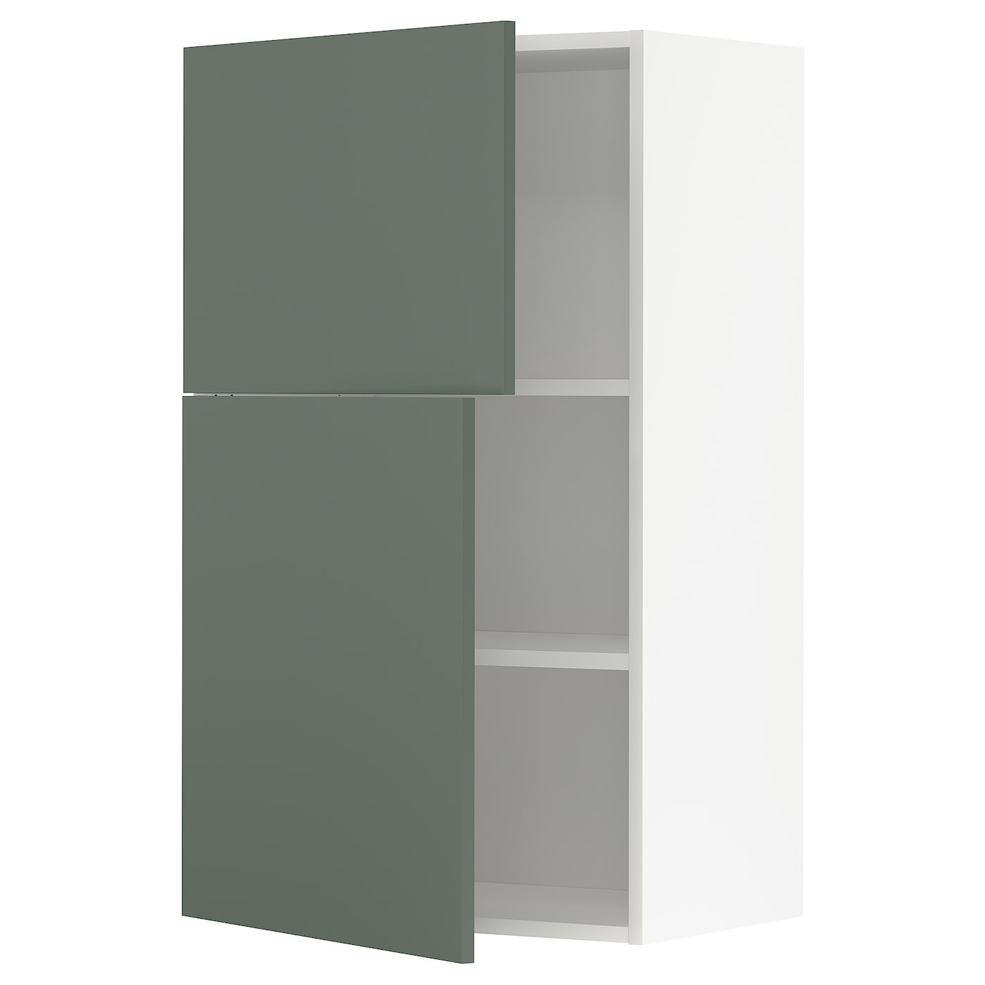 Навесной шкаф с полкой - METOD IKEA/ МЕТОД ИКЕА, 100х60 см, белый/темно-зеленый