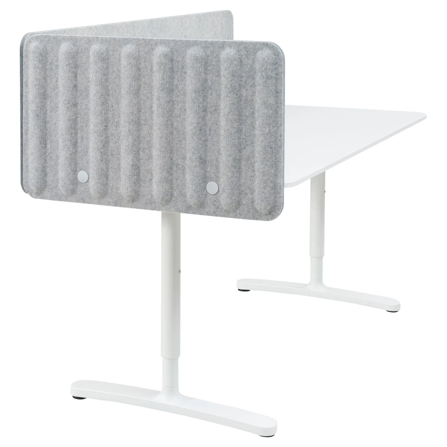 Письменный стол с экраном - IKEA BEKANT, 160х80х48 , серый/белый ...
