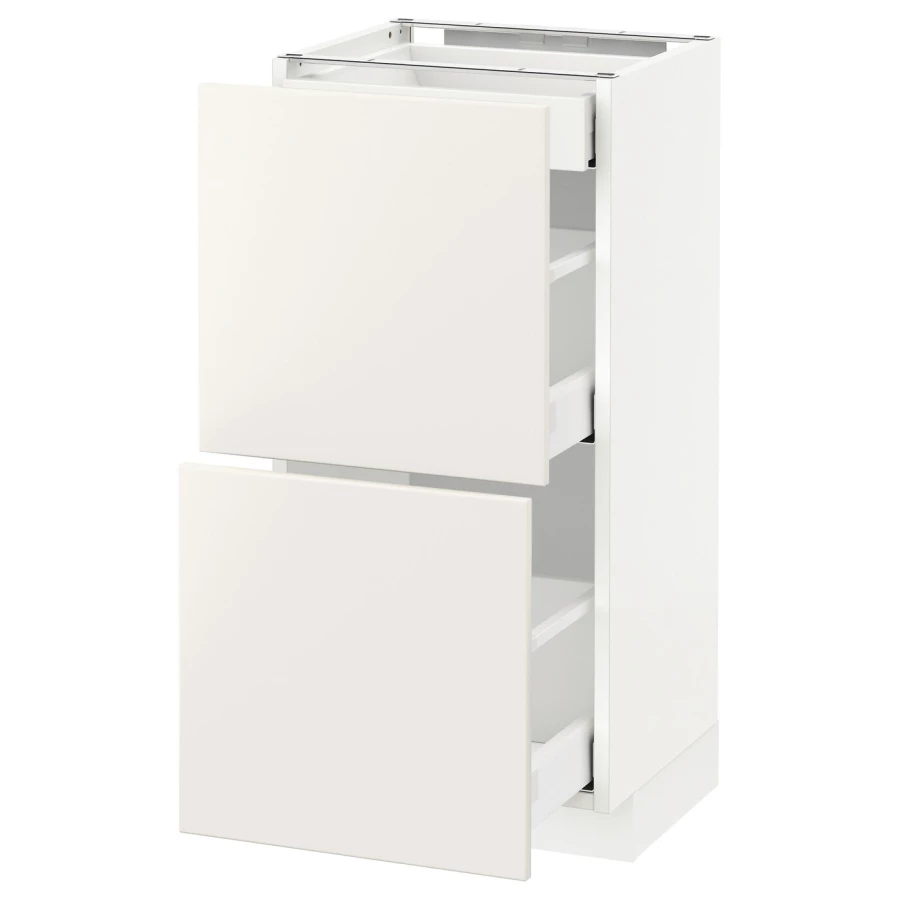 Напольный кухонный шкаф  - IKEA METOD MAXIMERA, 88x39,2x40см, белый, МЕТОД МАКСИМЕРА ИКЕА (изображение №1)