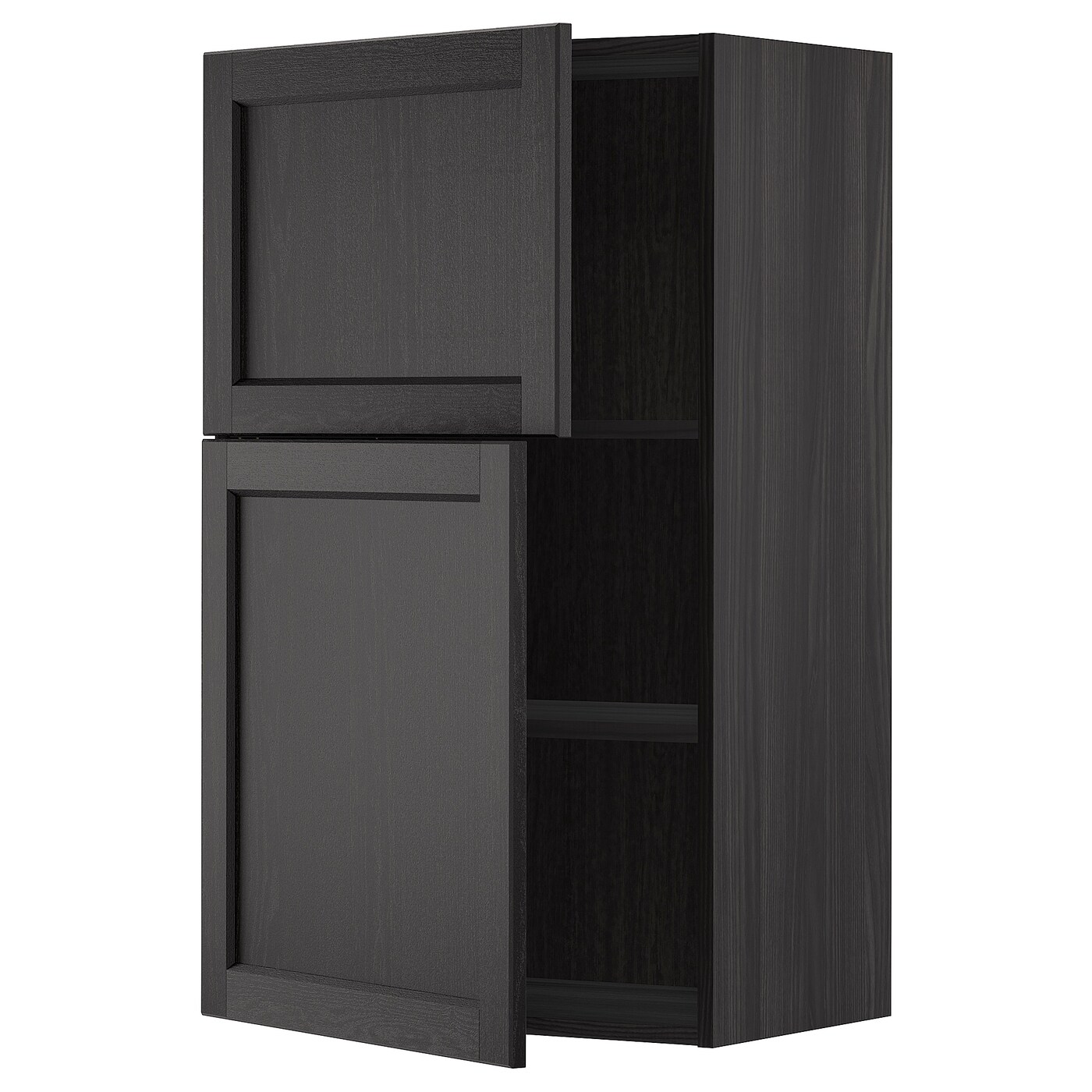 Навесной шкаф с полкой - METOD IKEA/ МЕТОД ИКЕА, 100х60 см,  черный