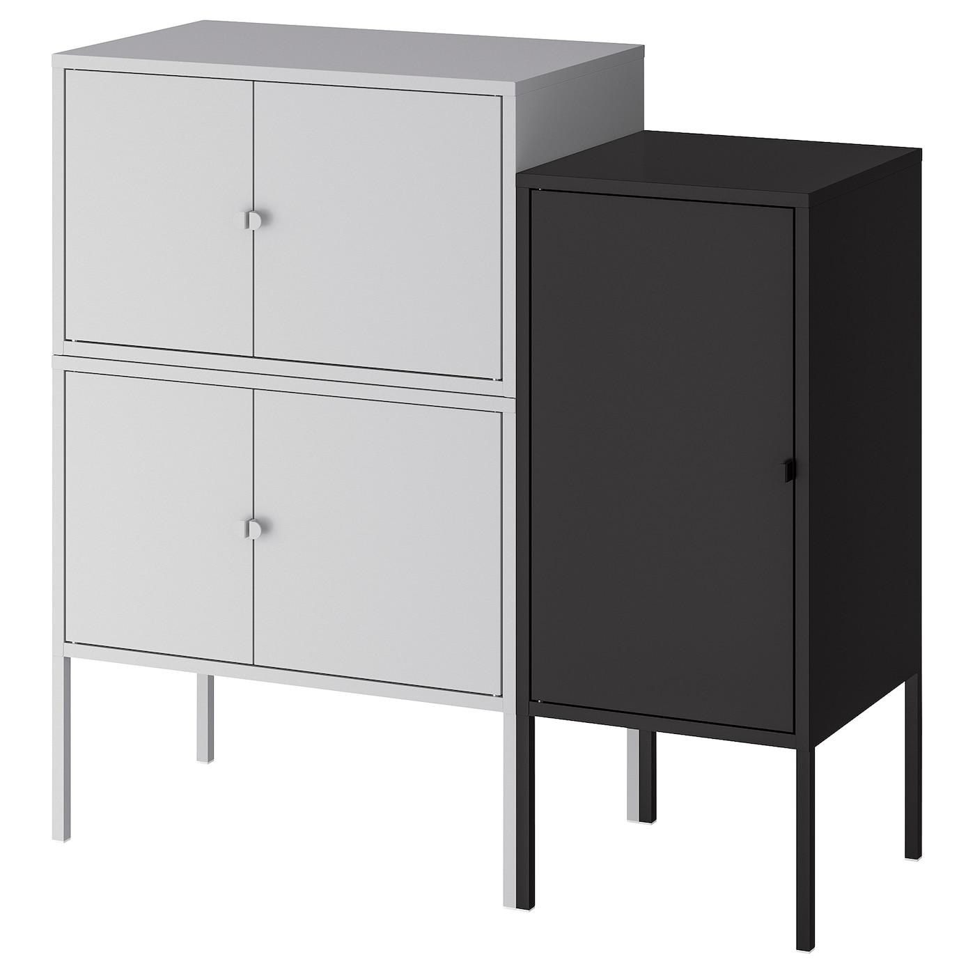 Комбинация для хранения - LIXHULT IKEA/ ЛИКСГУЛЬТ ИКЕА, 92х95 см, черный/серый
