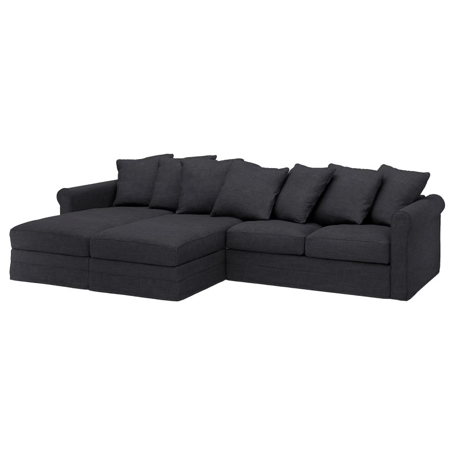 GRÖNLID Чехол на 4-местный диван с шезлонгами/Хилларед антрацит ИКЕА (изображение №1)