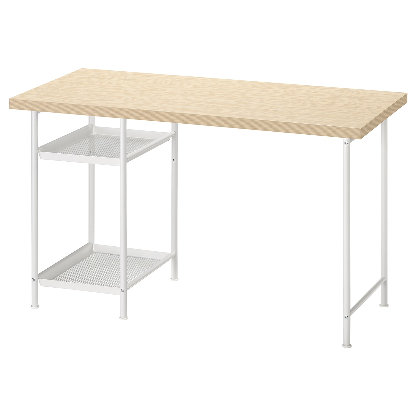 Письменный стол - IKEA MITTCIRKEL /SPÄND, 120х60 см, белый/под беленый дуб, МИТТКЕРКЕЛ/СПЭНД ИКЕА