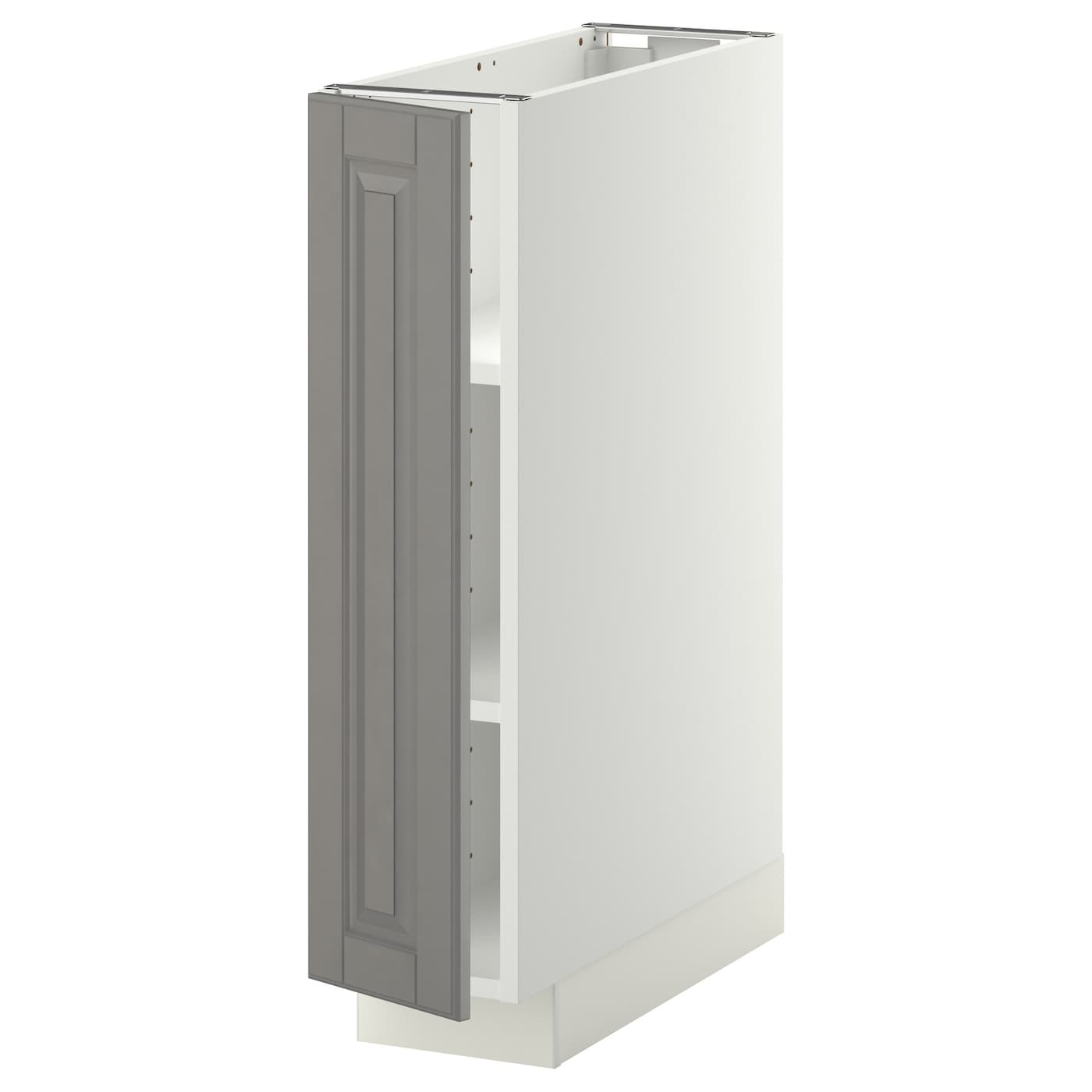 Напольный кухонный шкаф  - IKEA METOD, 88x62x20см, белый/серый, МЕТОД ИКЕА