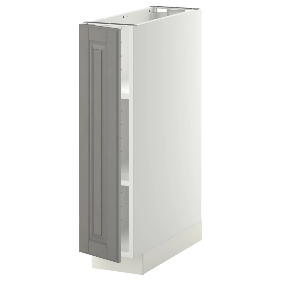 Напольный кухонный шкаф  - IKEA METOD, 88x62x20см, белый/серый, МЕТОД ИКЕА (изображение №1)