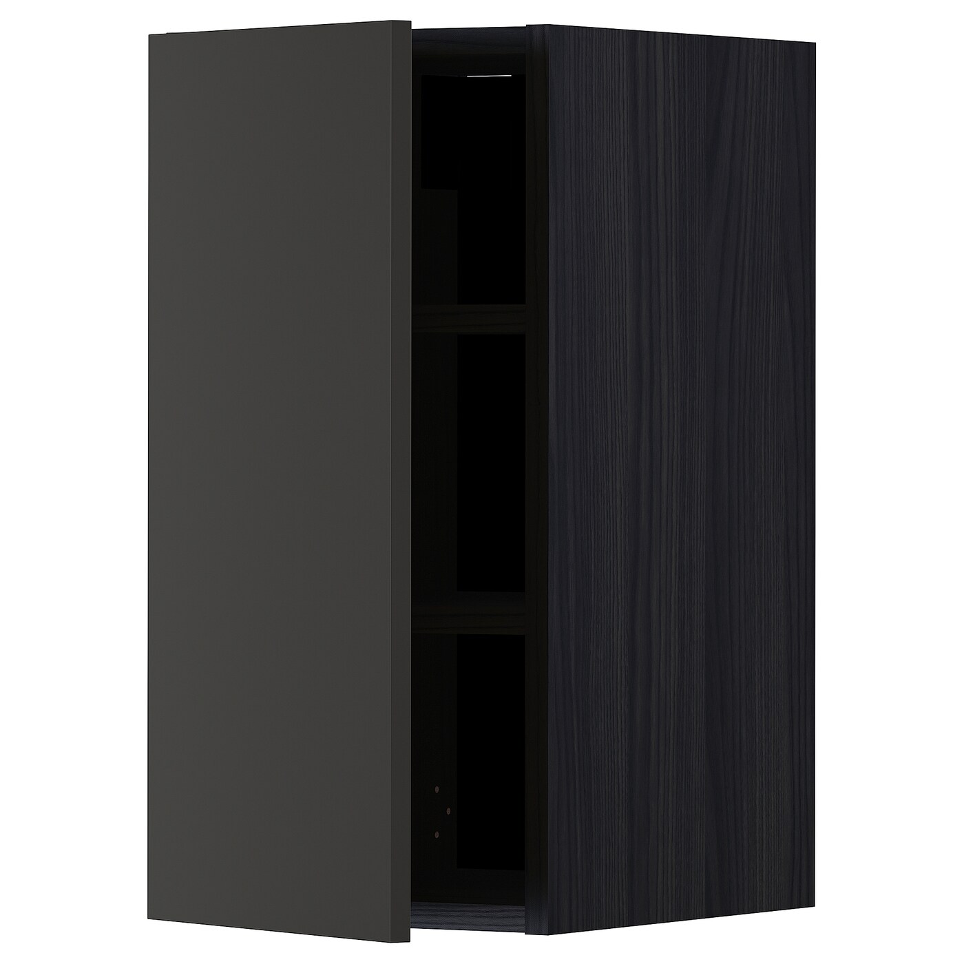 Навесной шкаф с полкой - METOD IKEA/ МЕТОД ИКЕА, 60х30 см, черный