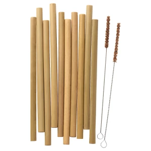 Соломинки для питья, 12 шт., щетки для чистки, 2 шт., - IKEA OKUVLIG/ОКУВЛИНГ ИКЕА, светло-коричневый