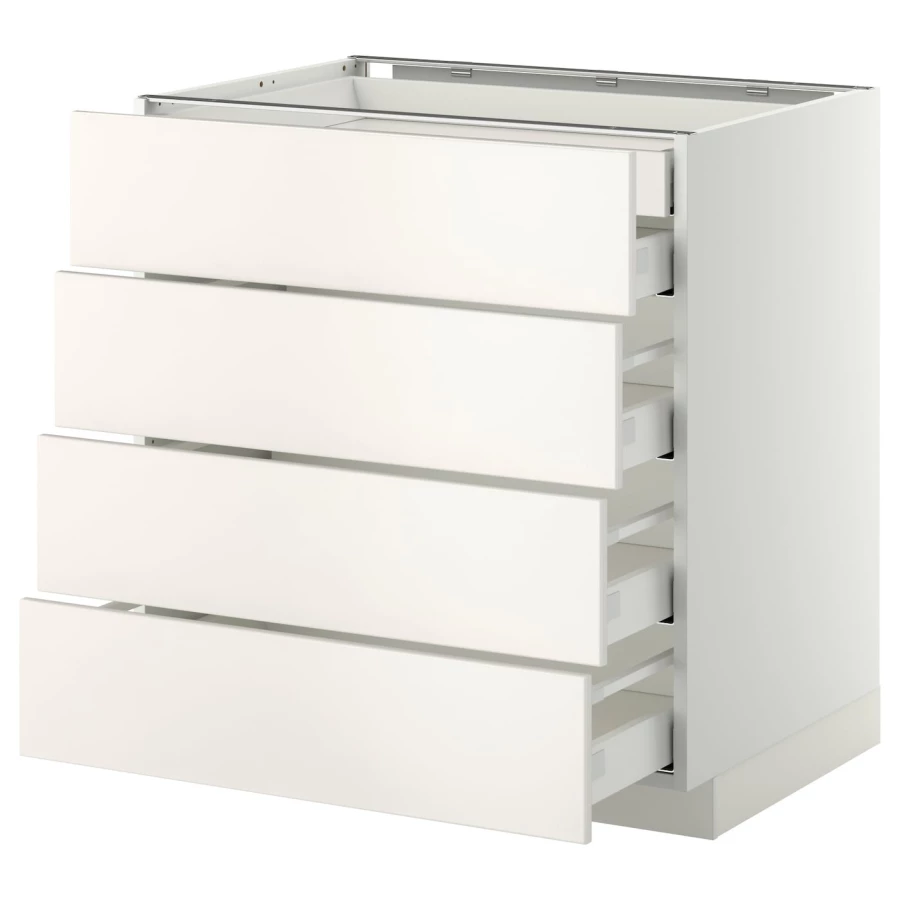 Напольный кухонный шкаф  - IKEA METOD MAXIMERA, 88x61,6x80см, белый, МЕТОД МАКСИМЕРА ИКЕА (изображение №1)
