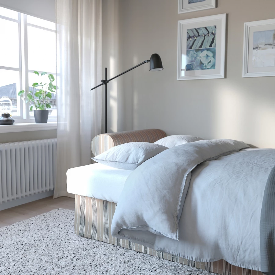 Диван-кровать 3-местный - IKEA VRETSTORP, 91x96x244см, серый, ВРЕТСТОРП ИКЕА (изображение №4)