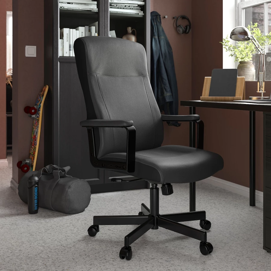 Офисный стул - IKEA MILLBERGET, 70x70x128см, черный, МИЛЛБЕРГЕТ  ИКЕА (изображение №3)
