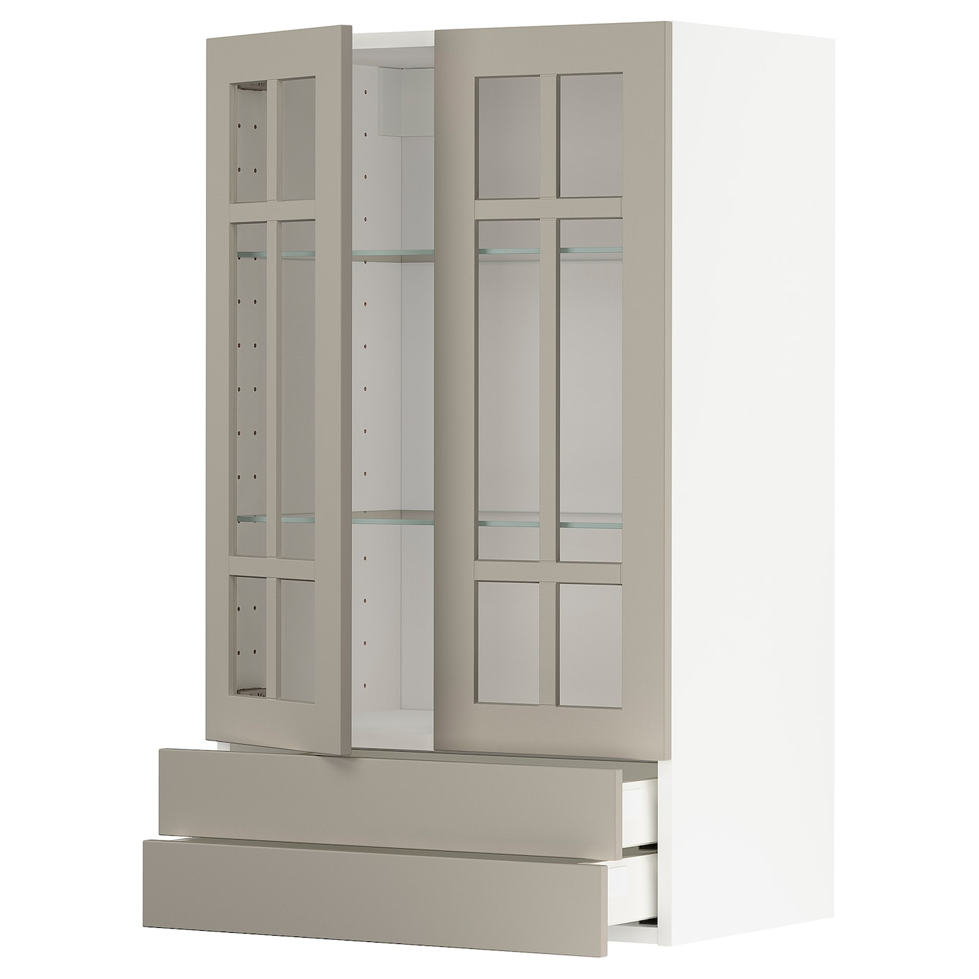 Шкаф  - METOD / MAXIMERA IKEA/  МЕТОД/МАКСИМЕРА ИКЕА, 100х60 см, белый/бежевый