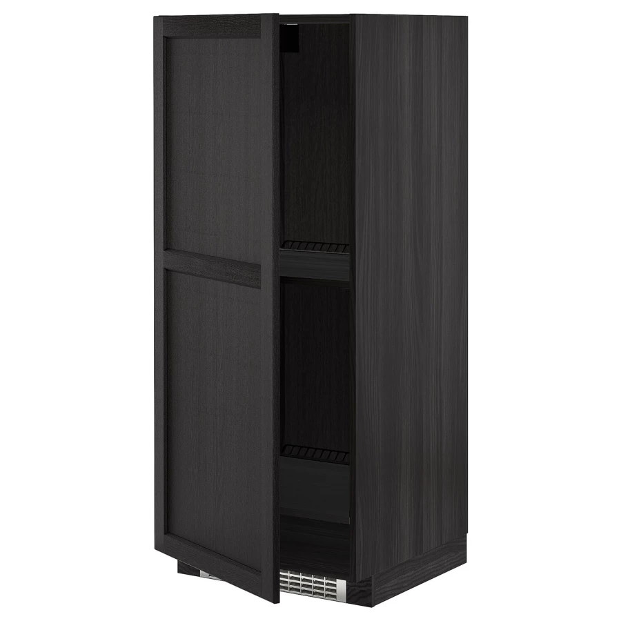 Шкаф для встроенной техники - IKEA METOD, 148x62x60см, черный, МЕТОД  ИКЕА (изображение №1)