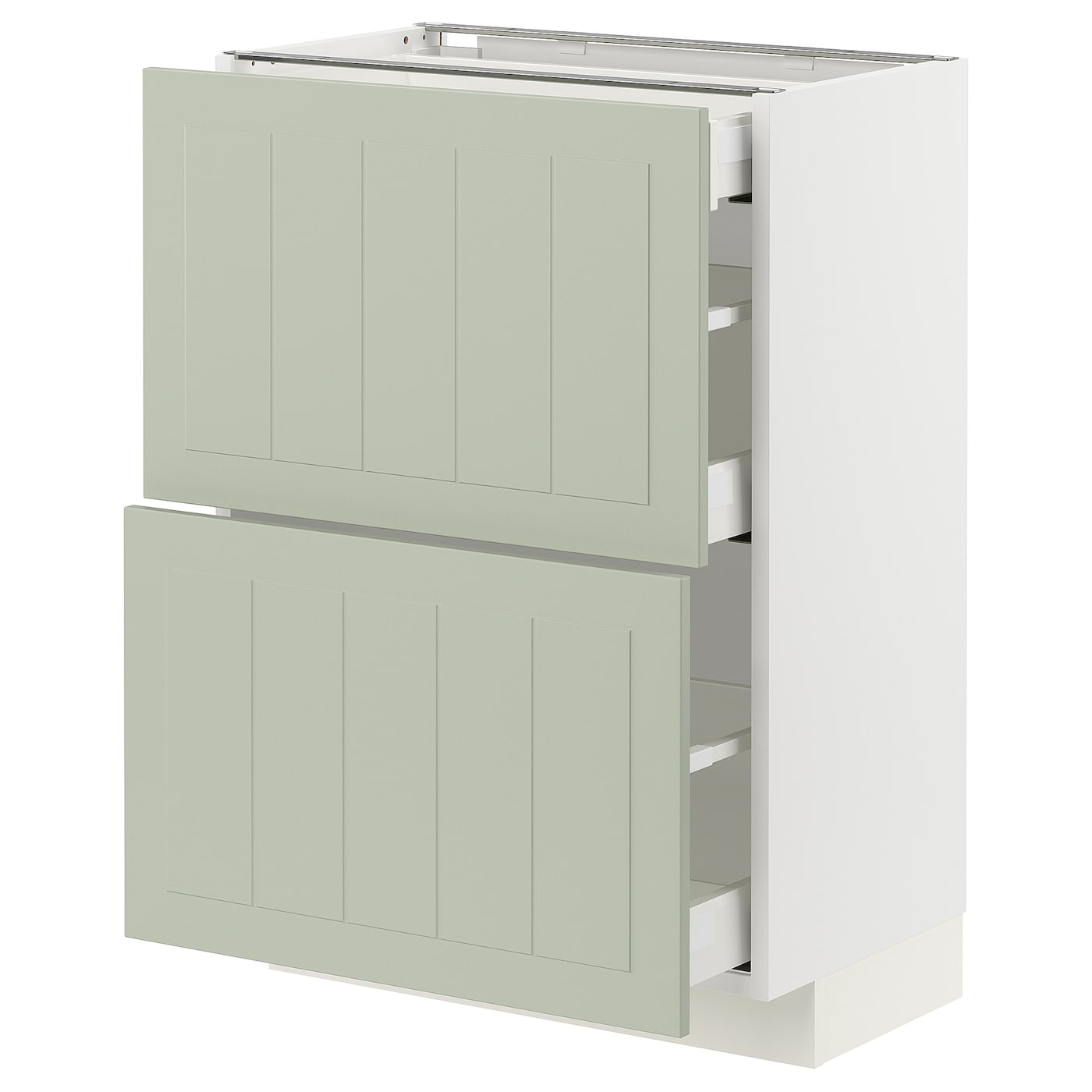 Нижний шкаф - METOD / MAXIMERA IKEA/ МЕТОД / МАКСИМЕРА ИКЕА, 88х60 см, белый/зеленый