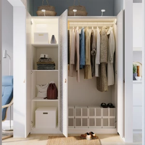 Второе фото. Шкаф - IKEA PAX/MISTUDDEN/ПАКС/МИСТУДДЕН ИКЕА, 60х150х201,2 см, белый/серый