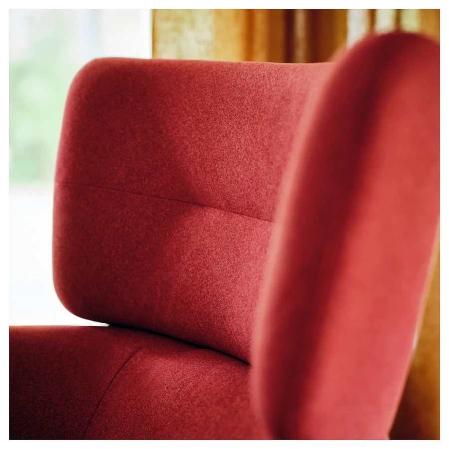 Кресло - IKEA OSKARSHAMN, 82х96х101 см, красный, ОСКАРСХАМН ИКЕА (изображение №4)