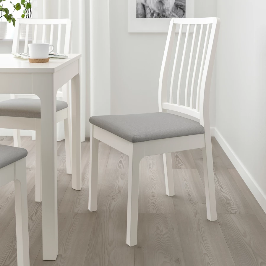 Стол и 4 стула - EKEDALEN / EKEDALEN IKEA/ ЭКЕДАЛЕН ИКЕА, 180/120 см, белый (изображение №4)
