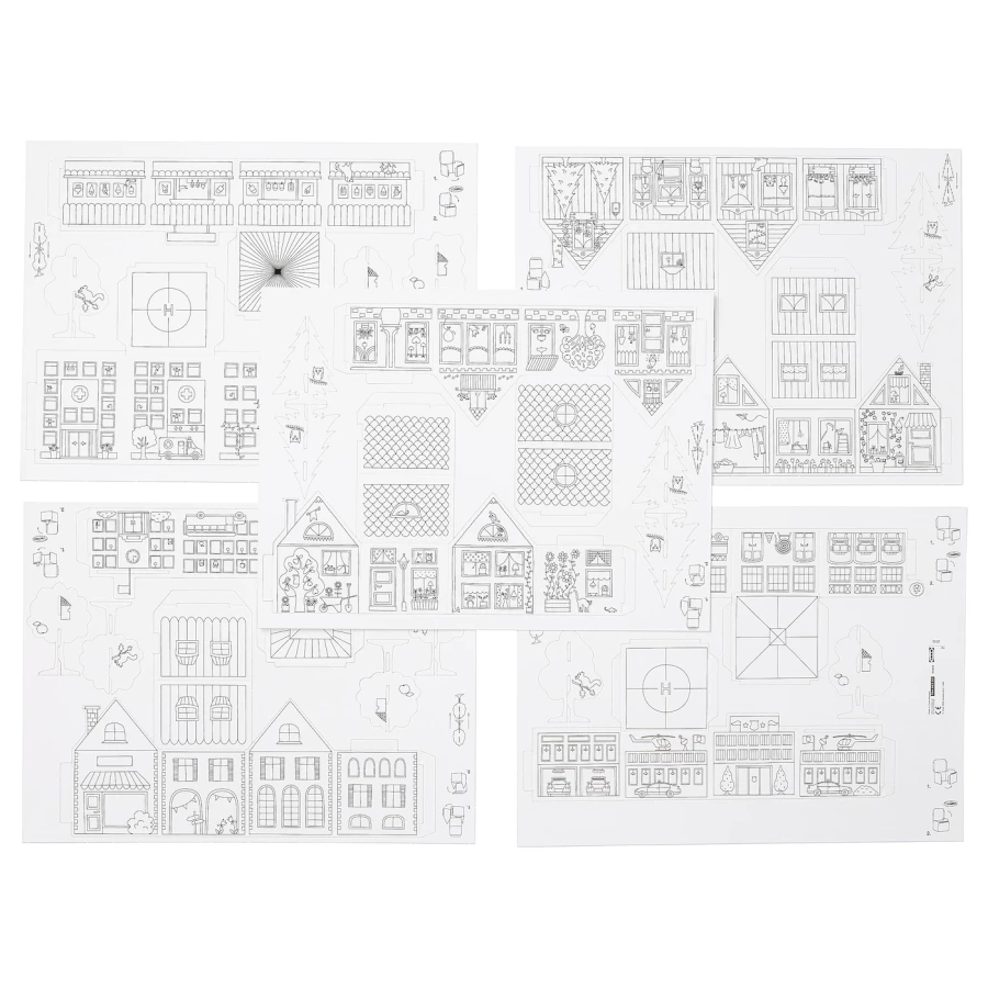 Картонный шаблон для рисования - IKEA MÅLA/MALA/МОЛА ИКЕА, черно-белый (изображение №2)