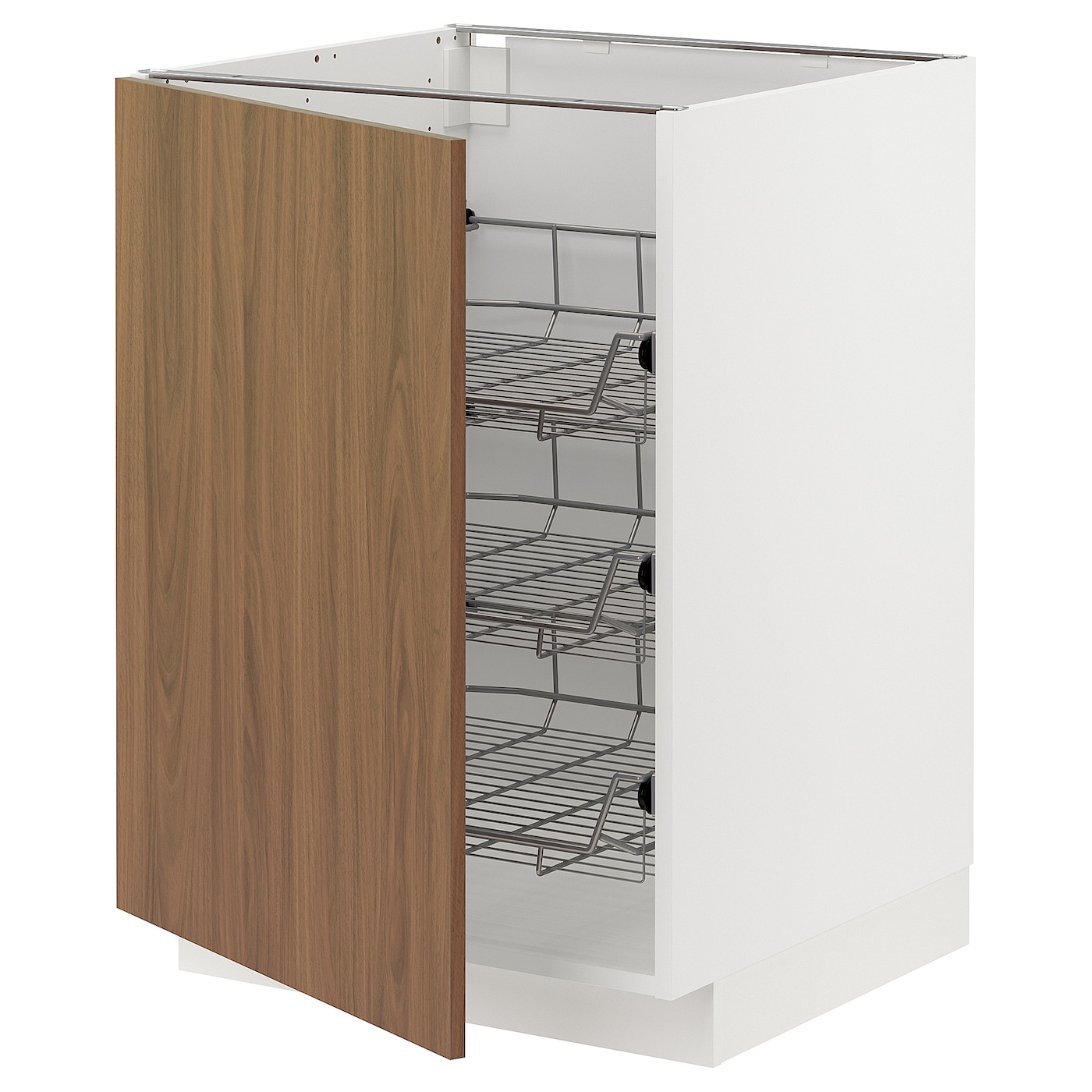 Напольный шкаф - METOD IKEA/ МЕТОД ИКЕА,  60х60 см, белый/коричневый