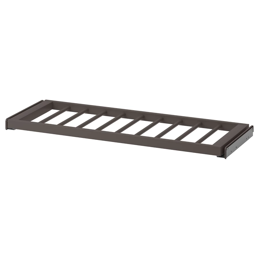 Выдвижная вешалка для брюк - IKEA KOMPLEMENT/ КОМПЛИМЕНТ ИКЕА, 100x35 см, темно-серый (изображение №1)