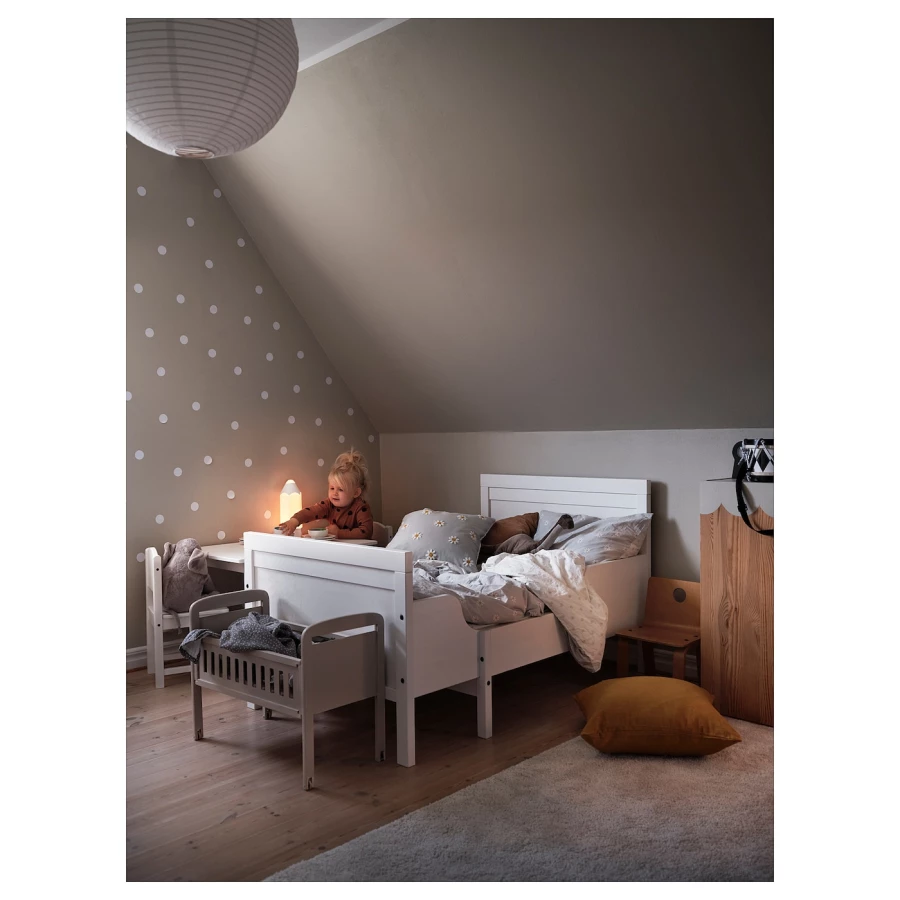 Кровать одноярусная - IKEA SUNDVIK/LURÖY/LURОY/СУНДВИК/ЛУРОЙ ИКЕА  , 80x200 см, белый (изображение №8)