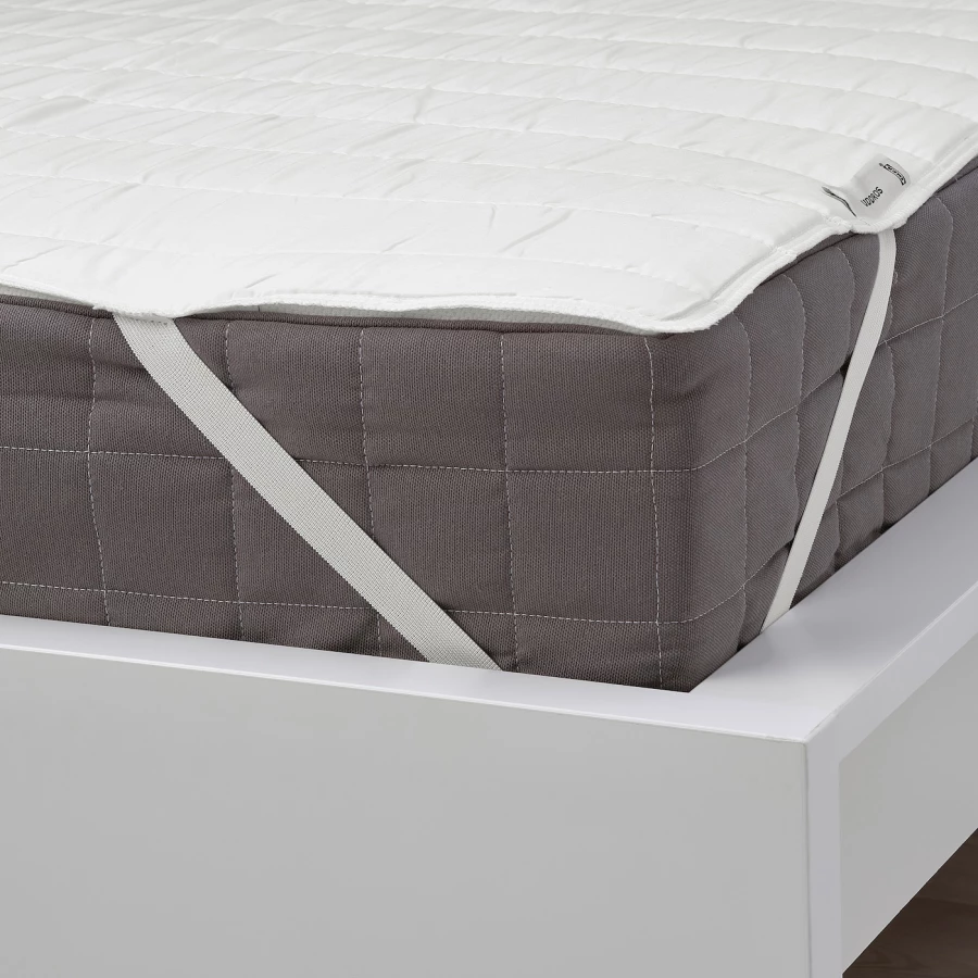Наматрасник - LUDDROS IKEA/ЛУДДОРС ИКЕА, 180х200 см,  белый (изображение №4)