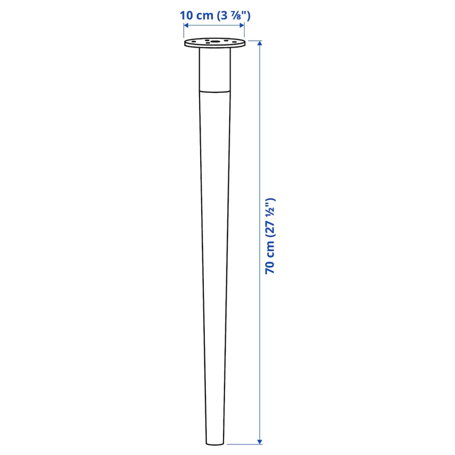 Ножка для стола - IKEA HILVER, 70 см, бамбук, ХИЛВЕР ИКЕА (изображение №5)