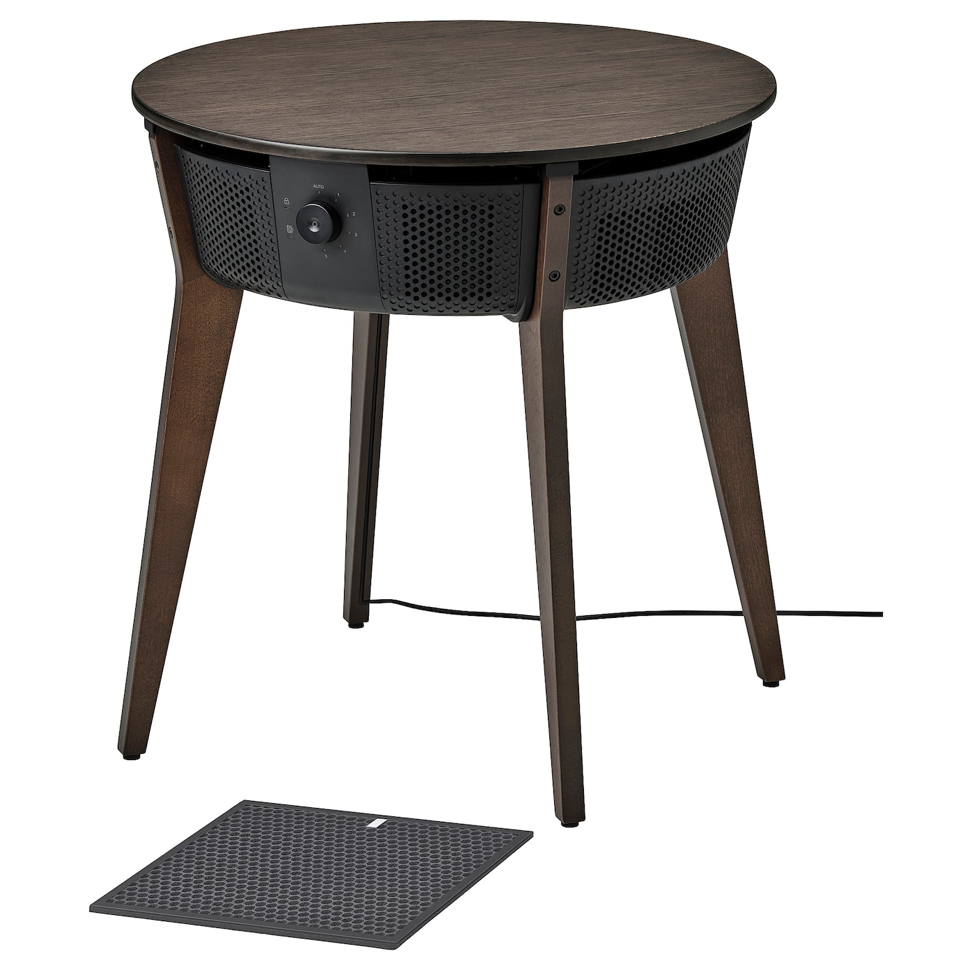 Стол с очистителем воздуха со сменным фильтром - IKEA STARKVIND, 56х56 см, темно-коричневый, СТАРКВИНД ИКЕА