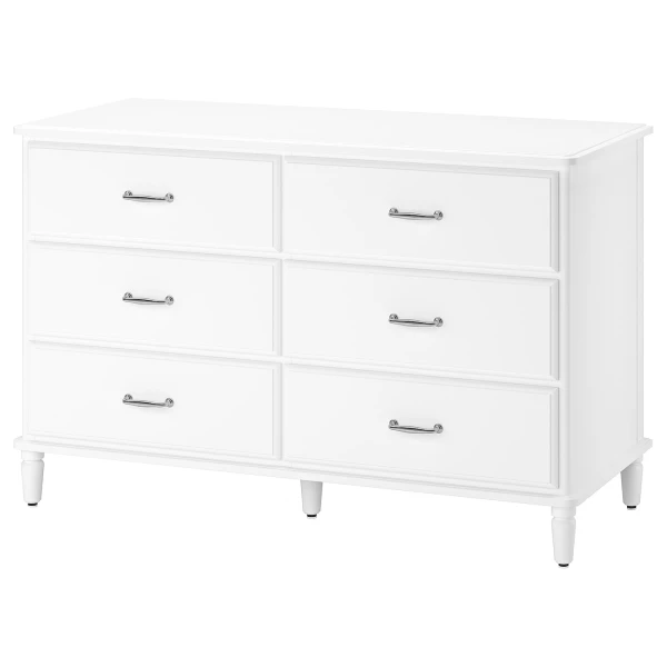 Комод с 6 ящиками - IKEA TYSSEDAL/ТИССЕДАЛЬ ИКЕА, 54х76х87 см, белый