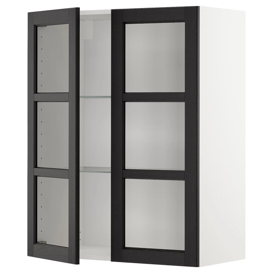 Шкаф  - METOD / MAXIMERA IKEA/  МЕТОД/МАКСИМЕРА ИКЕА, 100х80 см, белый/черный (изображение №1)