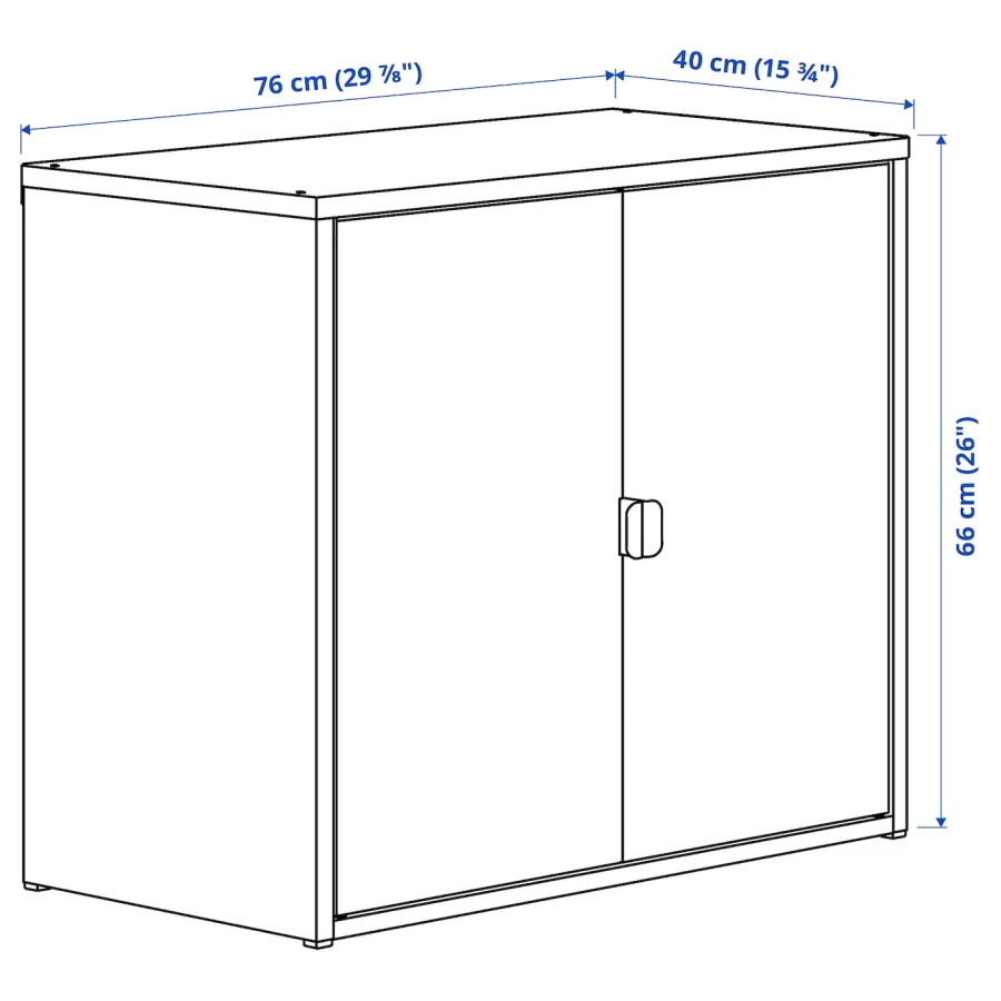 Шкаф - IKEA BROR/БРОР ИКЕА, 66х40х76 см, зеленый (изображение №4)