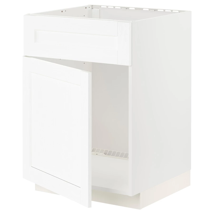Напольный кухонный шкаф  - IKEA METOD, 88x62x60см, белый, МЕТОД ИКЕА (изображение №1)