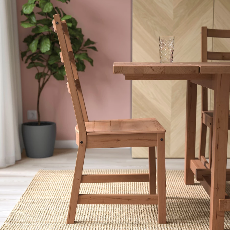 Деревянный стул - NORDVIKEN ИКЕА, 97Х54Х44 см, коричневый, НОРДВИКЕН ИКЕА (изображение №9)