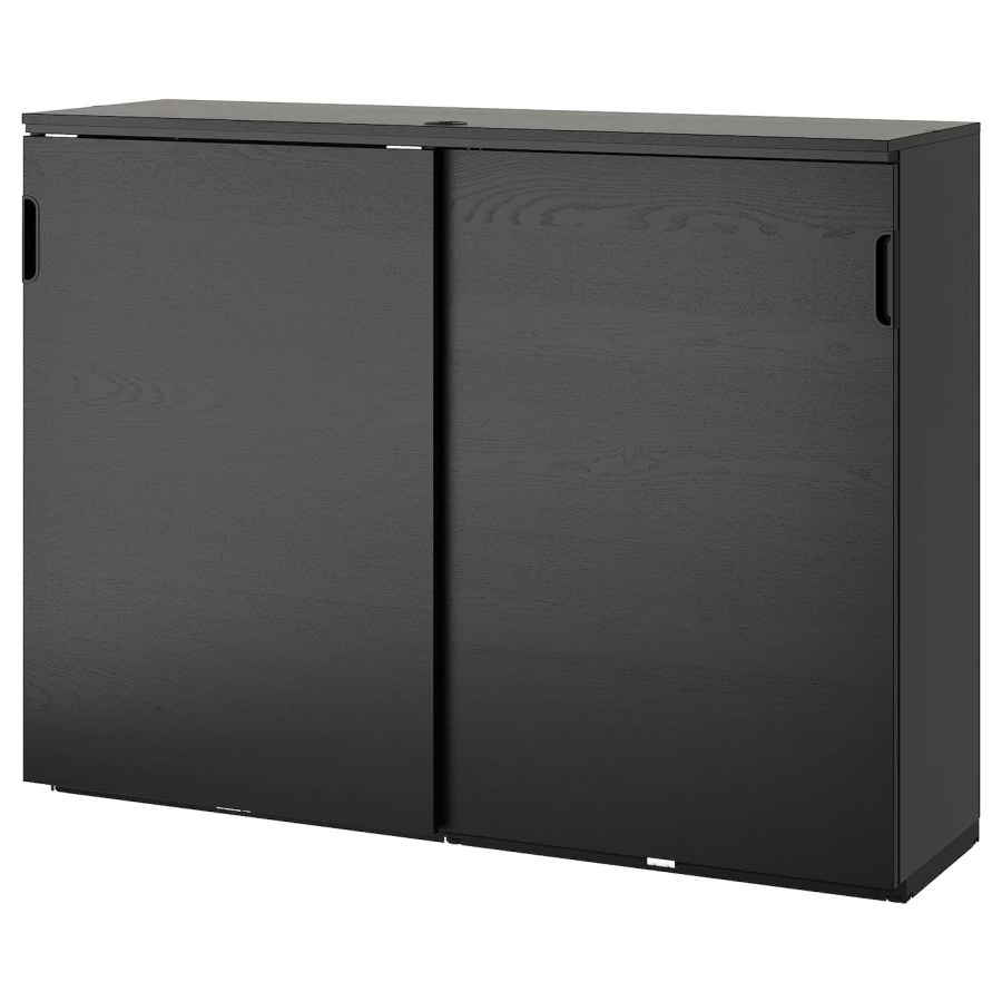 Комбинация с раздвижными дверями - IKEA GALANT/ГАЛАНТ ИКЕА, 120х45х160 см, черный (изображение №1)