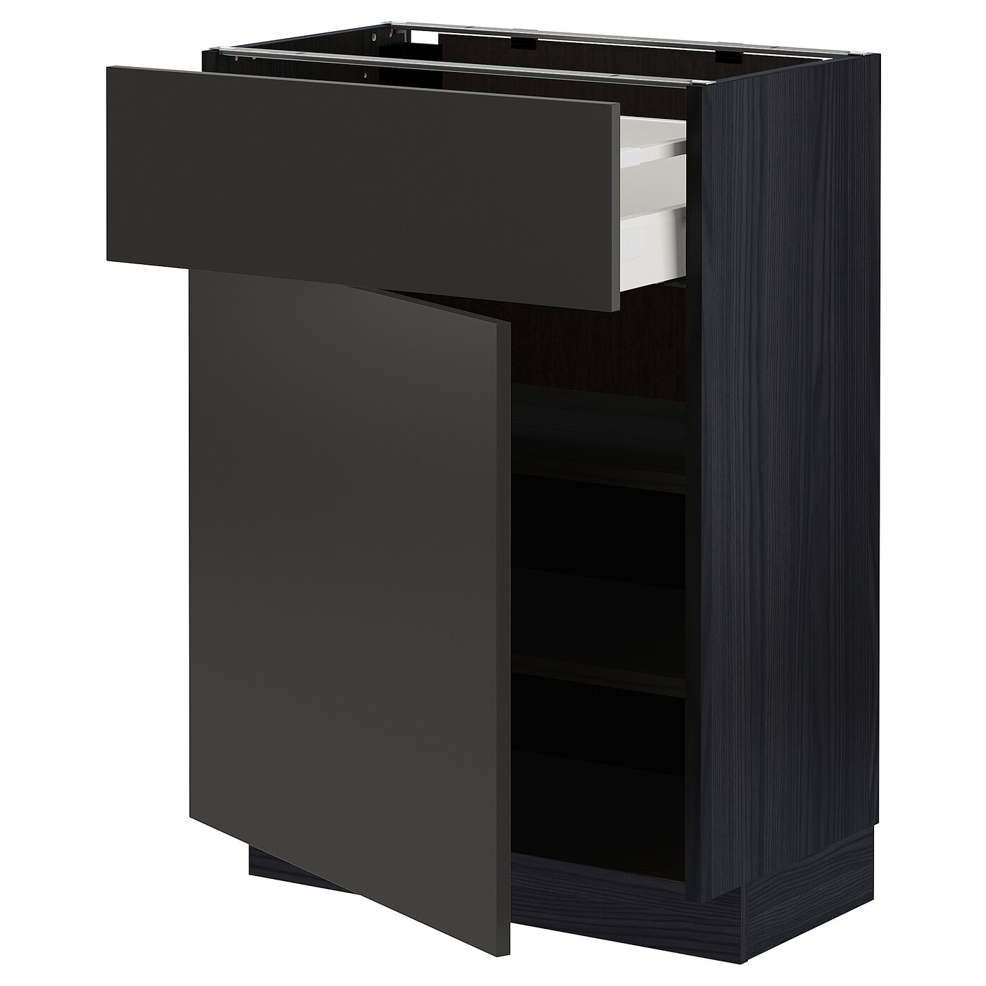 Напольный шкаф - IKEA METOD MAXIMERA, 88x39x60см, черный, МЕТОД МАКСИМЕРА ИКЕА