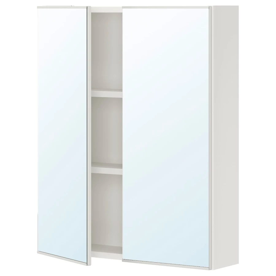 Настенный шкаф для ванной комнаты - ENHET IKEA/ ЭНХЕТ ИКЕА, 60х75х17 см, белый (изображение №1)