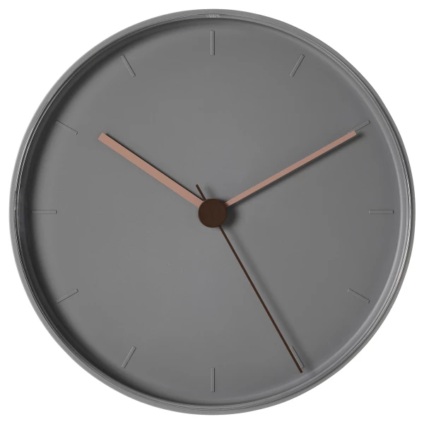 Настенные часы - IKEA BONDTOLVAN/БОНДТОЛВАН ИКЕА, 25 см, серый