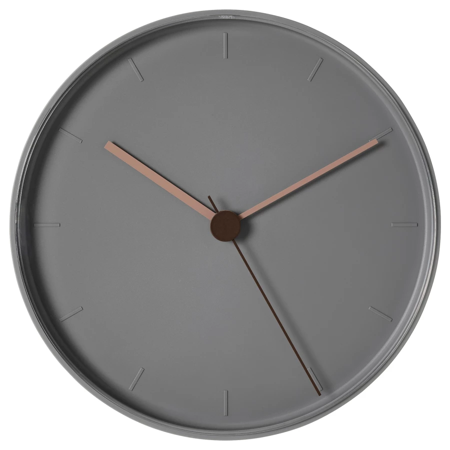 Настенные часы - IKEA BONDTOLVAN/БОНДТОЛВАН ИКЕА, 25 см, серый (изображение №1)