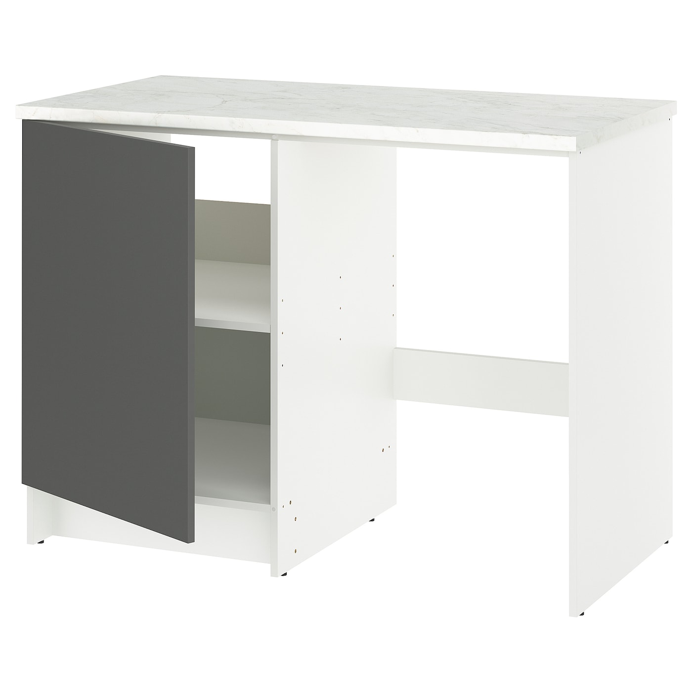 Напольный шкаф - IKEA KNOXHULT/ИКЕА КНОКСХУЛЬТ, белый/черный