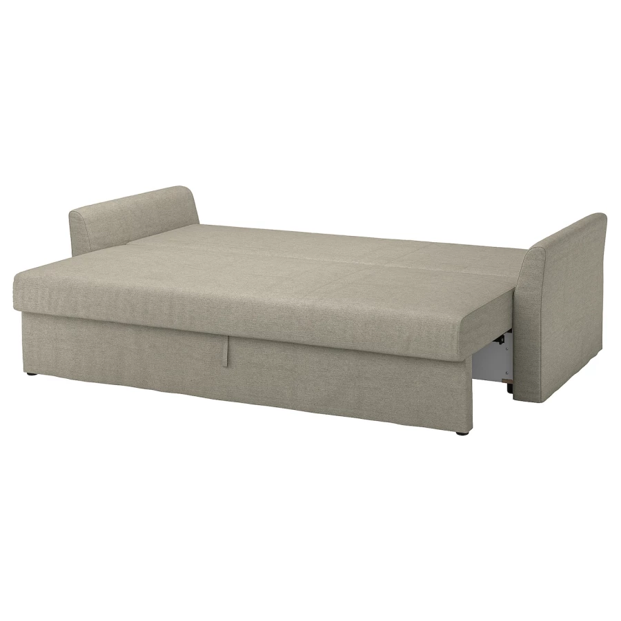 3-местный диван-кровать - IKEA HOLMSUND/ГОЛЬМСУНД ИКЕА, 231х99х79 см, бежевый (изображение №1)