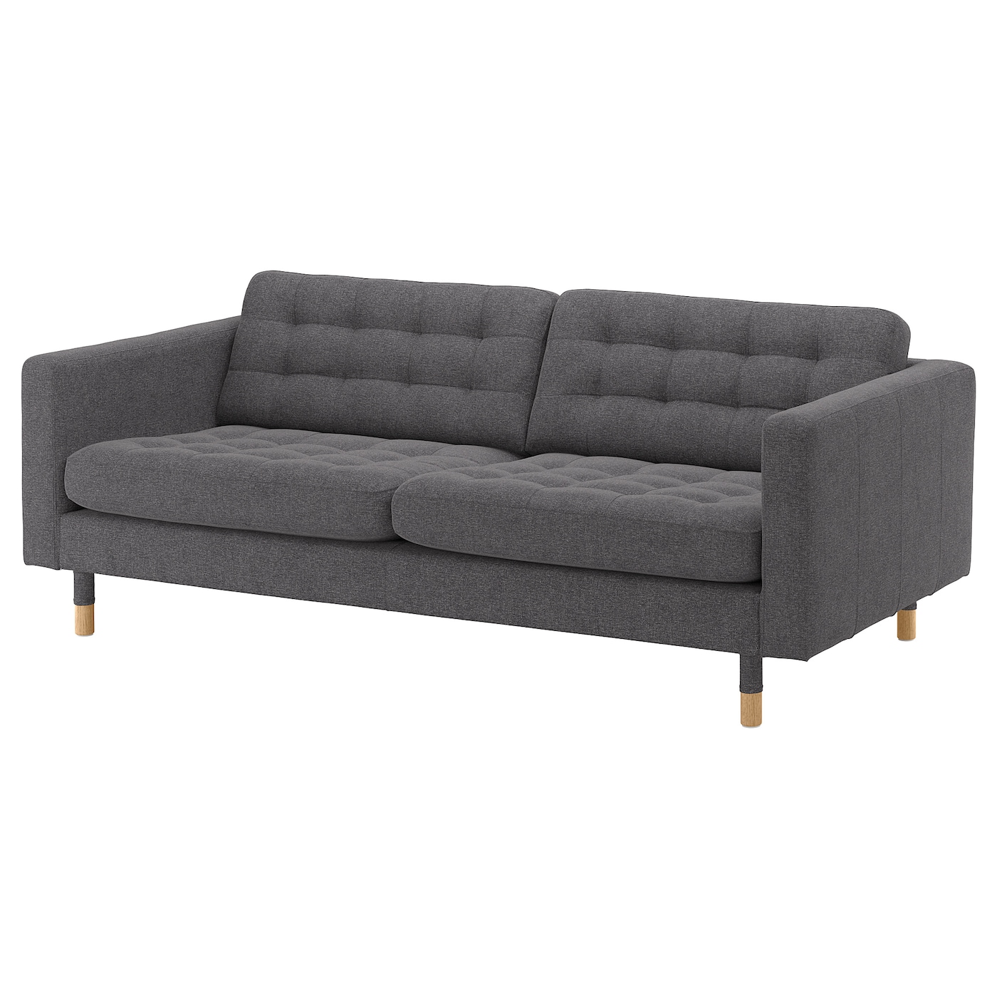 3-местный диван - IKEA LANDSKRONA/ЛАНДСКРОНА ИКЕА, 78х89х204 см, черный
