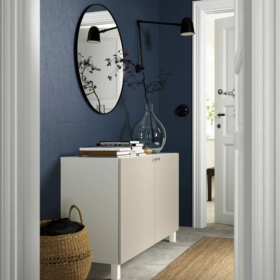 Комбинация для хранения - IKEA BESTÅ/BESTA, 120x42x74 см, серый, Беста/Бесто ИКЕА (изображение №3)