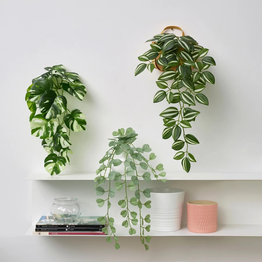 Искусственное растение, 3 шт. - IKEA FEJKA, зеленый, ФЕЙКА ИКЕА (изображение №2)