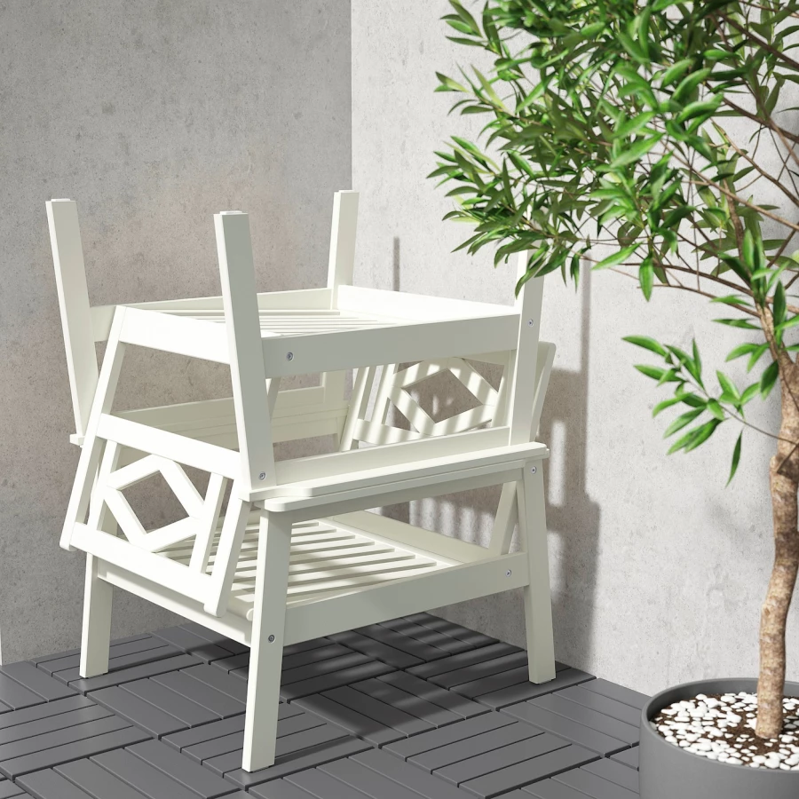 Садовое кресло - BONDHOLMEN IKEA/  БОНДХОЛЬМЕН ИКЕА,  73х77 см, белый (изображение №4)