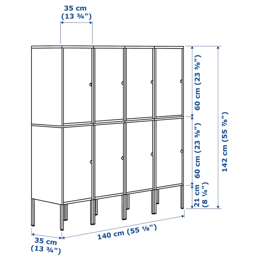 Книжный шкаф - LIXHULT IKEA/ ЛИКСГУЛЬТ ИКЕА,  142х140 см, черный (изображение №6)