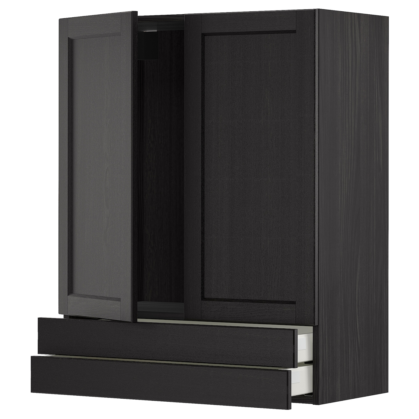 Шкаф  - METOD / MAXIMERA IKEA/  МЕТОД/МАКСИМЕРА ИКЕА, 100х80 см, черный